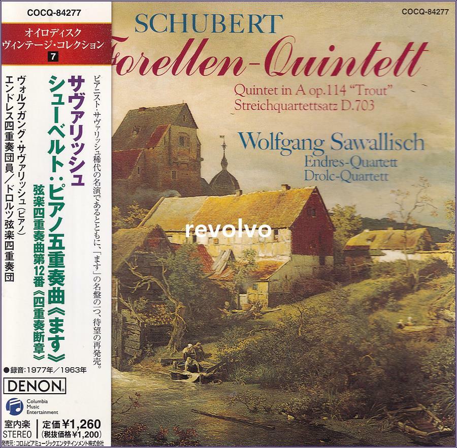 [중고] Schubert : Forellen-Quintett,Streichquartettsatz D.703 / Endres-Quartett,Drolc-Quartett