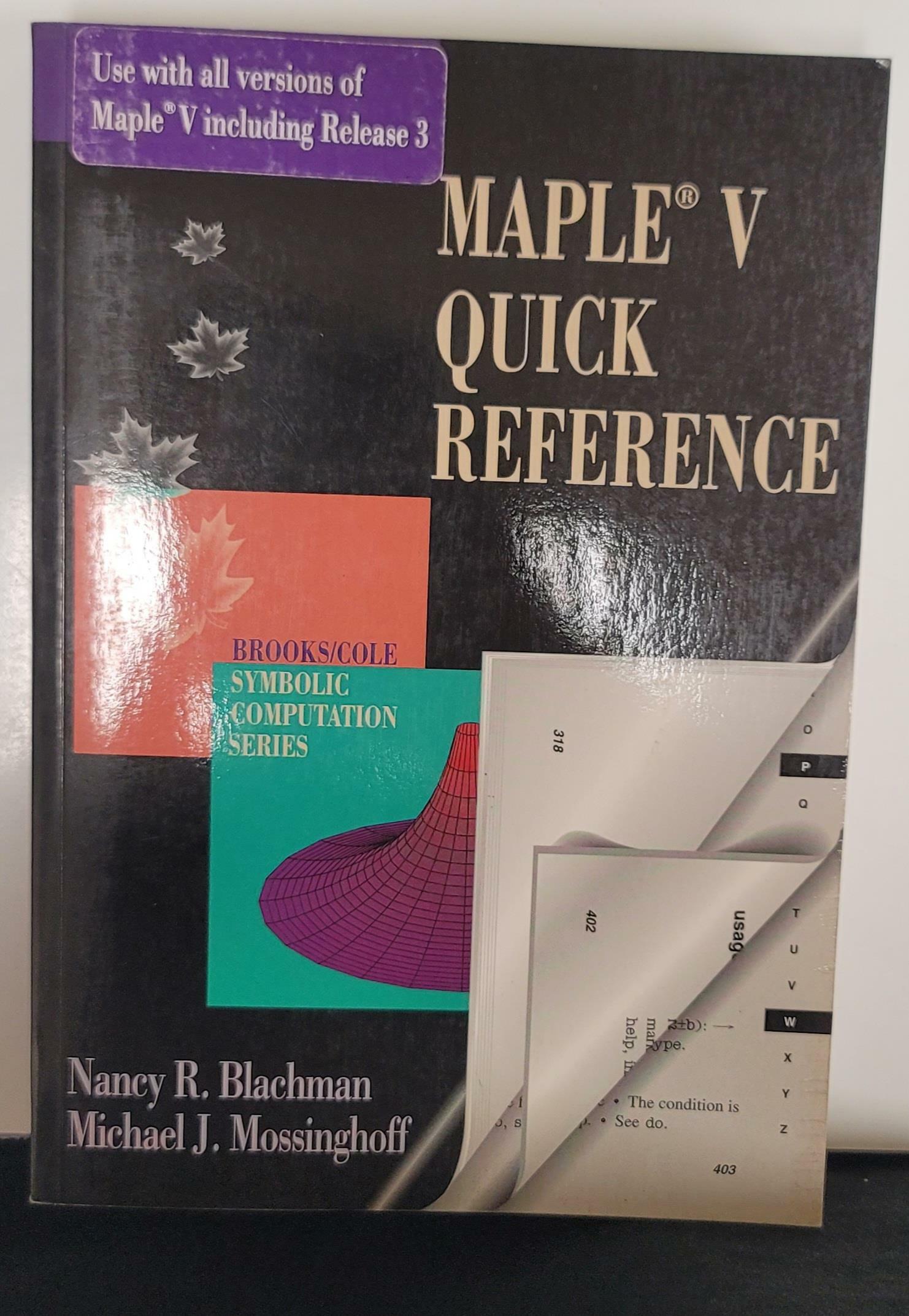 [중고] Maple V Quick Reference (Paperback)
