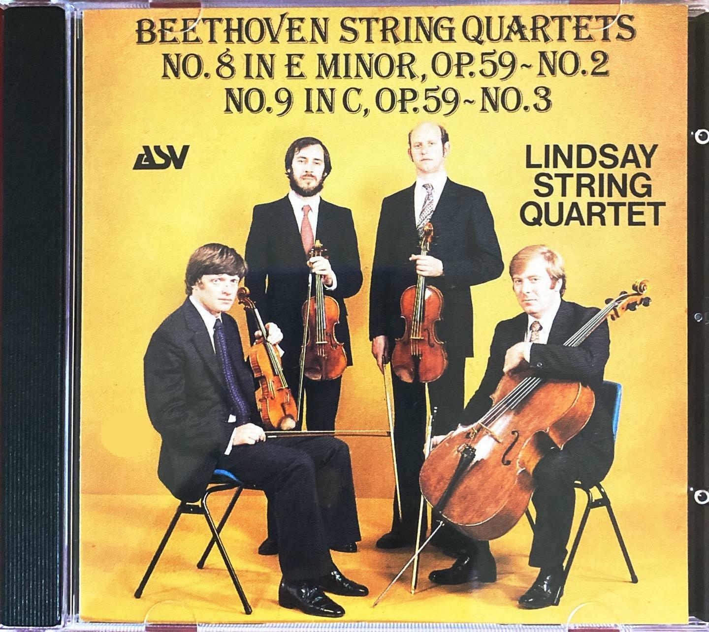 [중고] Beethoven: String Quartets No.8 in E Op.59-No.2, No.9 in C, Op.59-No.3 / Lindsay String Quartet