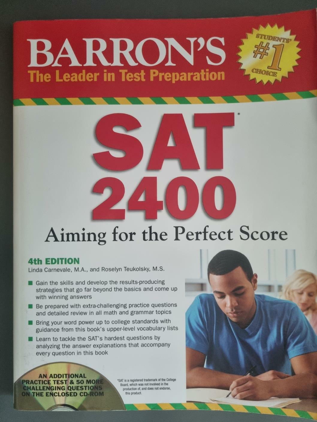 [중고] Barron‘s SAT 2400: Aiming for the Perfect Score [With CDROM] (Paperback, 4)