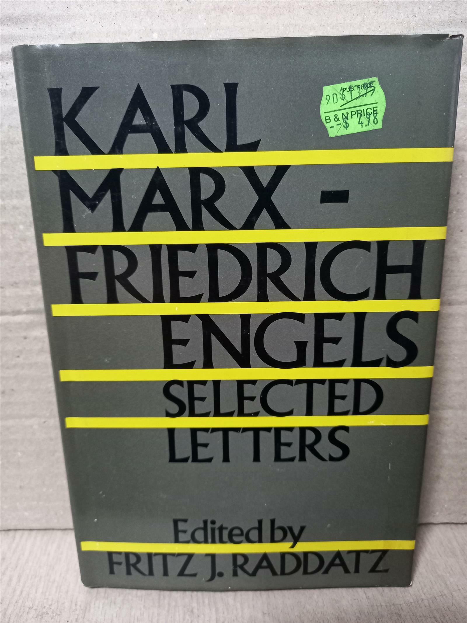 [중고] Karl Marx-Friedrich Engels Selected Letters (양장본)