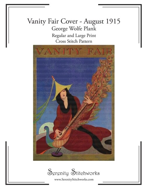 Vanity Fair Cover - August 1915 Cross Stitch Pattern - George Wolfe Plank: Regular and Large Print Chart (Paperback)