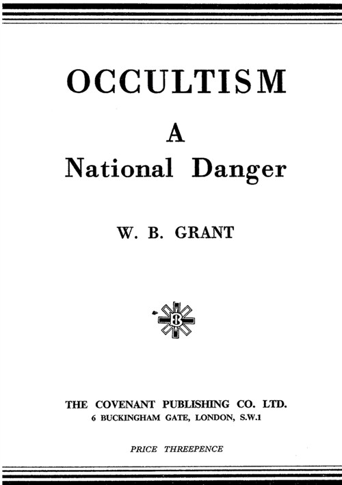 Occultism: A National Danger (Paperback)