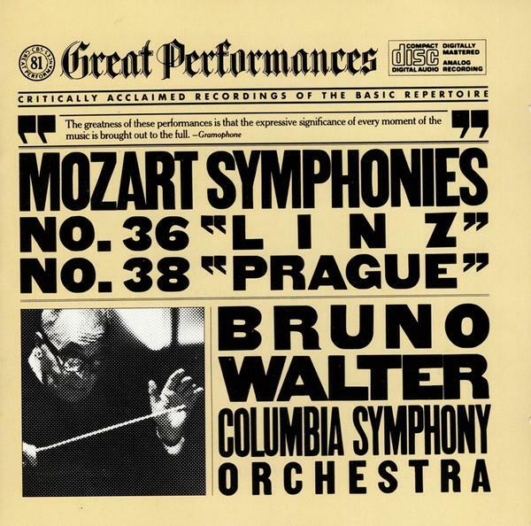 [중고] (수입) Mozart – Symphonies No. 36 ˝Linz, No. 38 ˝Prague˝ / Bruno Walter, Columbia Symphony Orchestra 