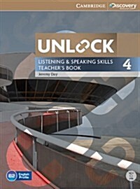 [중고] Unlock Level 4 Listening and Speaking Skills Teachers Book with DVD (Package)