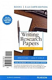 Writing Research Papers: A Complete Guide, Books a la Carte Edition Plus Mywritinglab with Pearson Etext -- Access Card Package (Hardcover, 15th)
