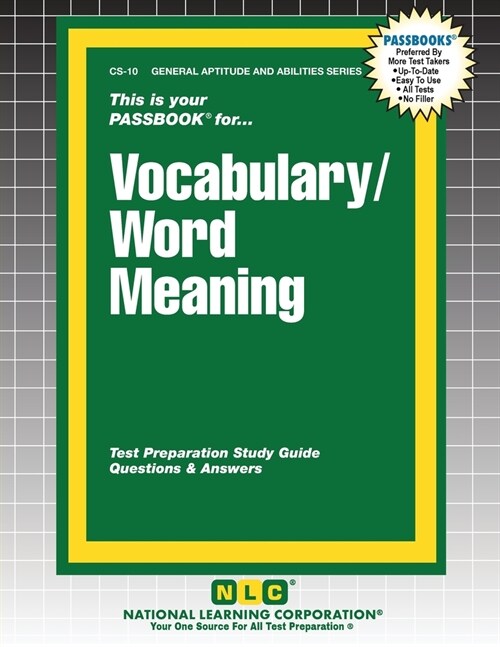 Vocabulary/Word Meaning (Paperback)