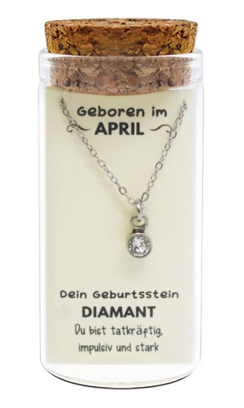 April Geburtsstein Kette im Glaschen (General Merchandise)