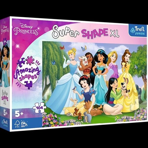 Junior Super Shape XL Puzzle 104 Teile - Disney Princess (Game)