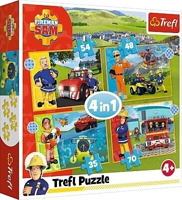 Feuerwehrmann Sam zur Rettung, 4 in 1 Puzzle (Kinderpuzzle) (Game)