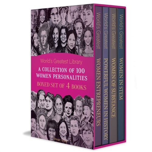 Worlds Greatest Library- A Collection of 100 Women Personalities (Boxed Set of 4 Books) (Hardcover)