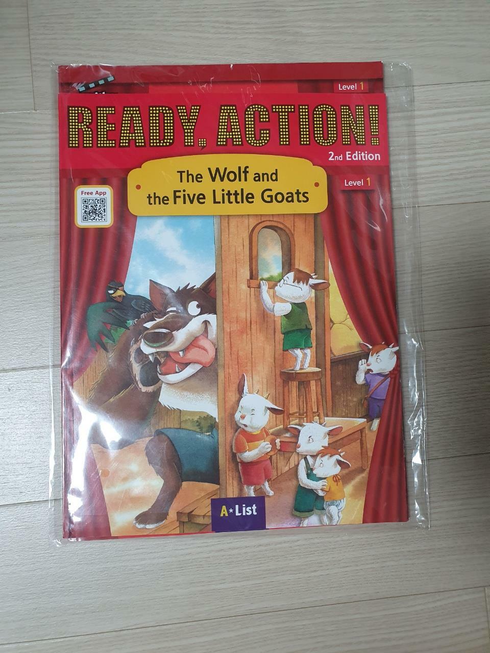 [중고] Ready Action 2E 1: The Wolf and the Five Little Goats Workbook