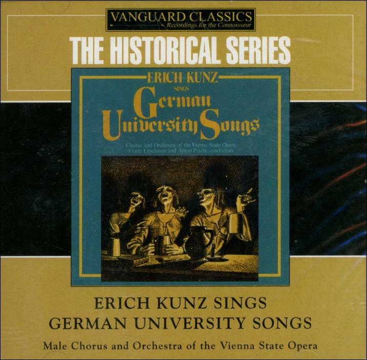 [중고] 쿤츠 (Erich Kunz) - 히스토리컬 시리즈 (Sings German University Songs) (2CD)(US발매)(미개봉)