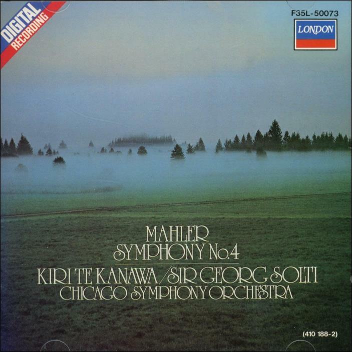 [중고] Mahler : Symphony No.4 - 솔티 (Georg Solti) (지휘자),카나와 (Kiri Te Kanawa)(일본발매)