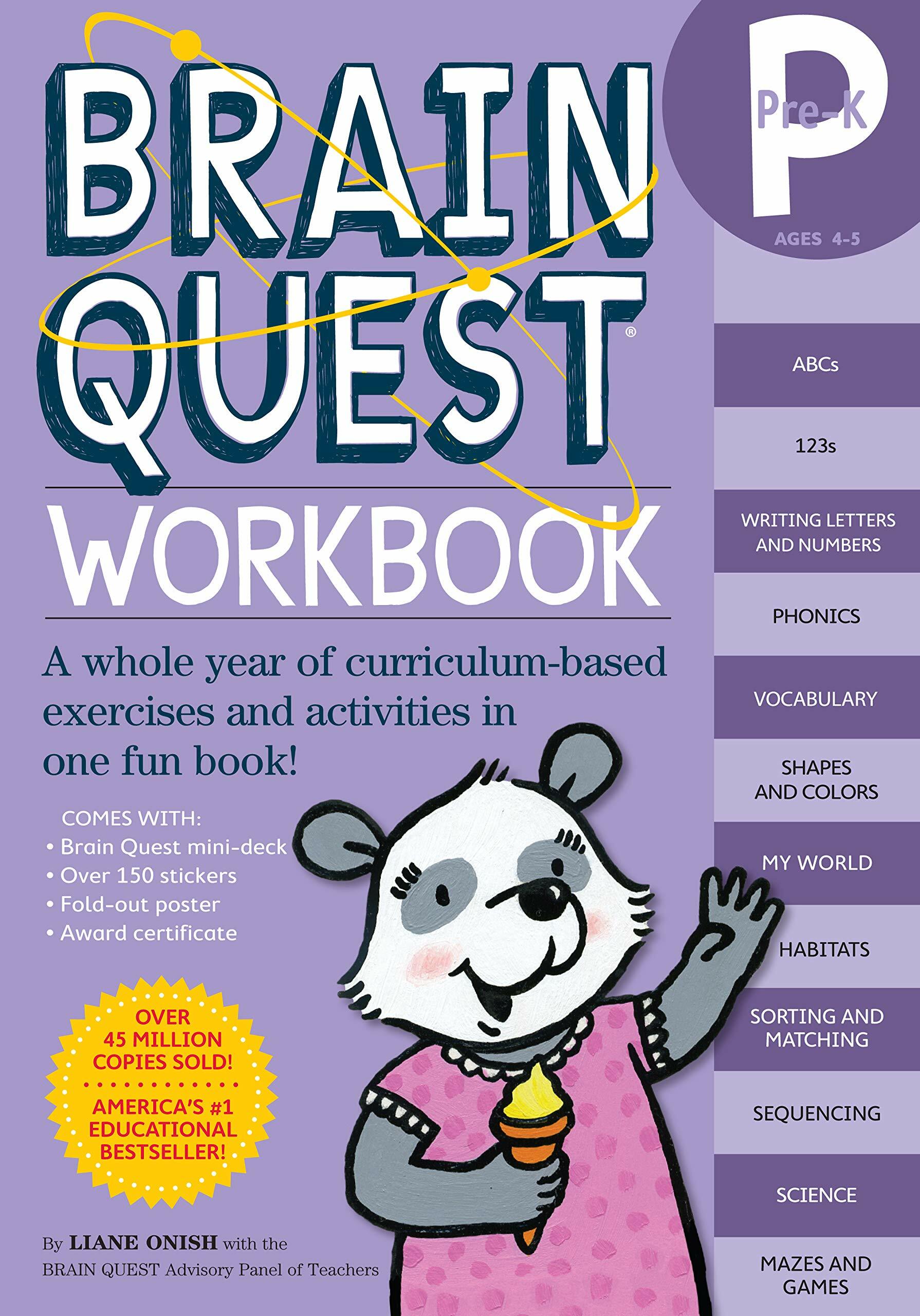 Brain Quest Workbook: Pre-K [With Stickers] (Paperback)