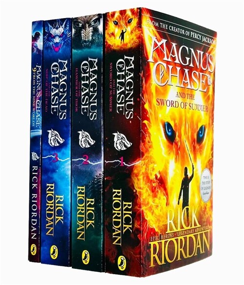 Rick Riordan Magnus Chase Series 4 Books Collection Set (Paperback)