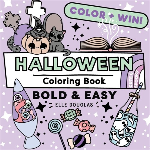 Halloween Bold & Easy Coloring Book Cute & Spooky: Simple Coloring Book for Kids, Teens & Adults (Paperback)