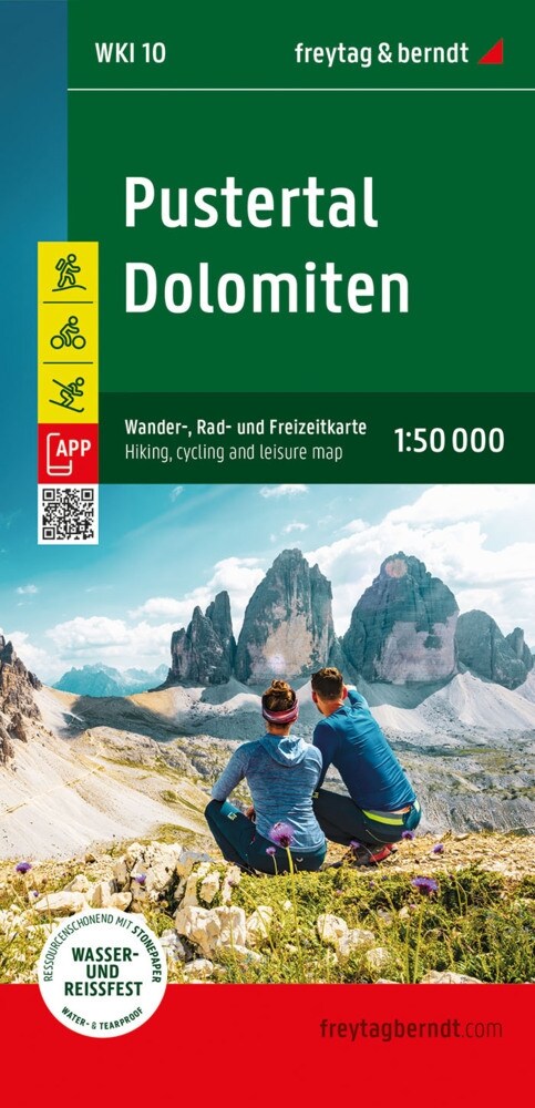Pustertal - Dolomites Hiking, Cycling & Leisure Map (Sheet Map, folded, New ed)