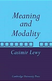 Meaning and Modality (Paperback)