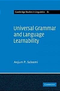 Universal Grammar and Language Learnability (Paperback)