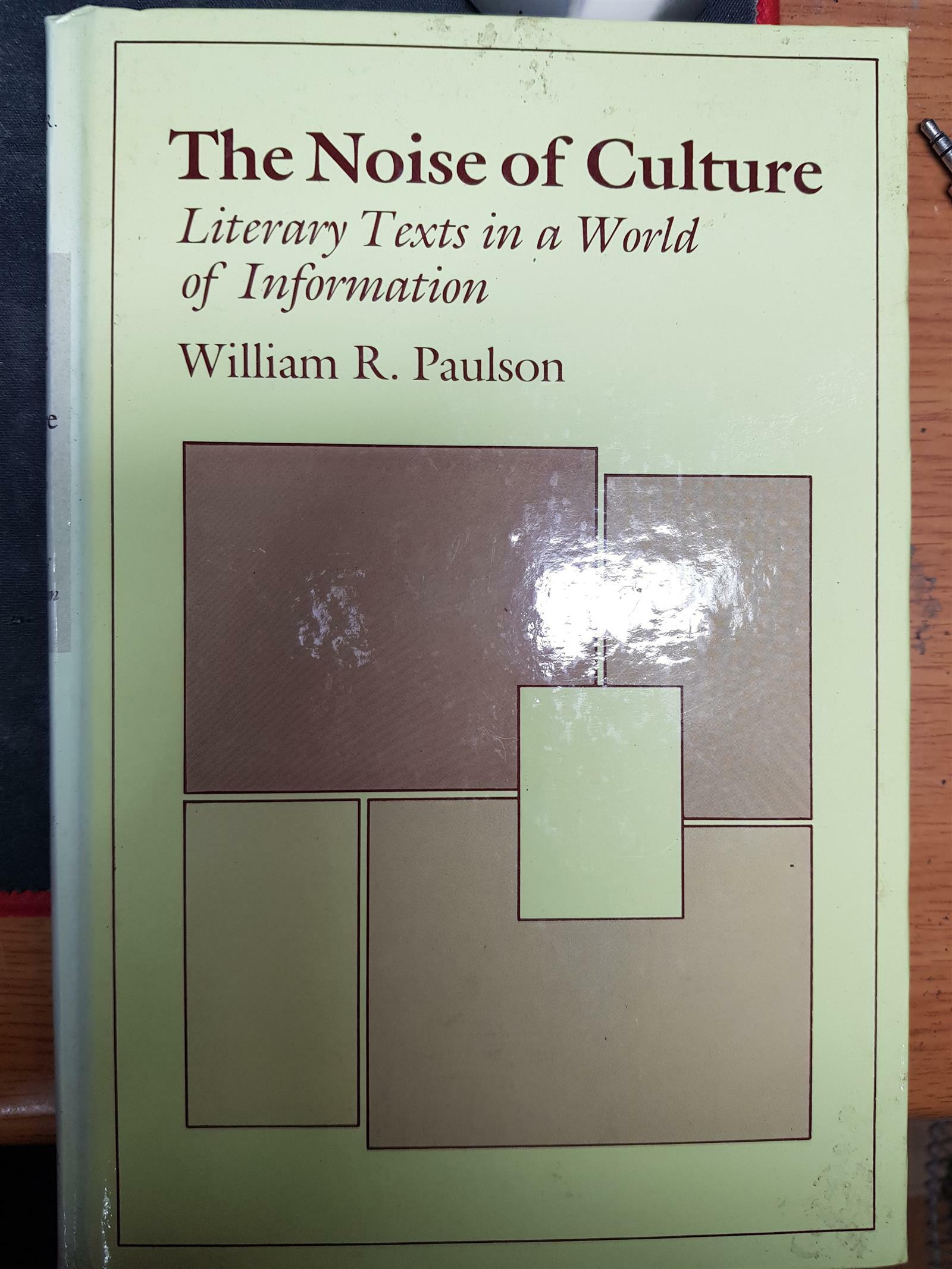 [중고] The Noise of Culture - Literary Texts in a World of Information (hardcover)