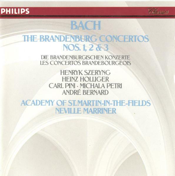 [중고] BACH : The Brandenburg Concertos No.1-3 - Neville Marriner