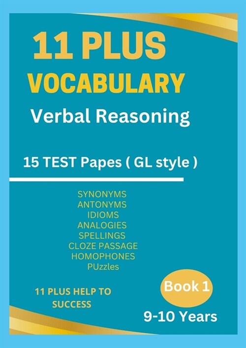 11 Plus Vocabulary Verbal Reasoning Book 1 -9 to 10 years (Paperback)