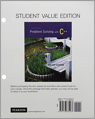 Problem Solving with C++, Student Value Edition (Loose Leaf, 9)