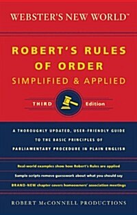 Websters New World Roberts Rules of Order Simplified and Applied, Third Ed. (Paperback, 3)