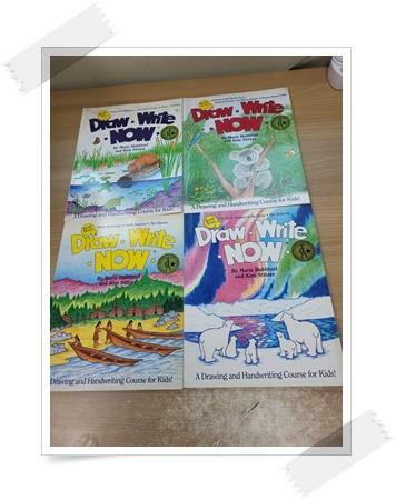 [중고] Draw Write Now Book 3,4,6,7 4권 세트.지은이 Marie Hablitzel, Kim Stitzer.출판사 Barker Creek Pub.