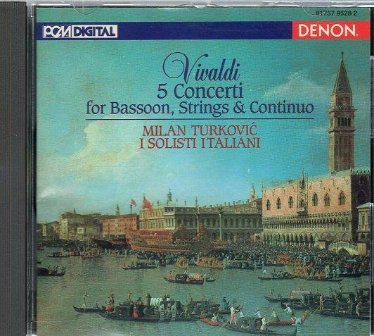 [중고] [수입] Vivaldi 5 Concerti for Bassoon RV484 / RV501˝La Notte˝ / RV480 / RV498 / RV478