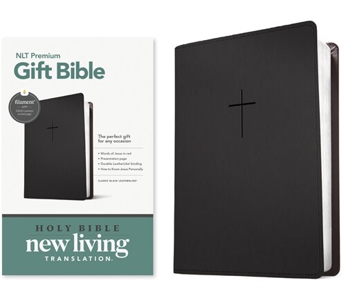 Premium Gift Bible Nlt, Filament Enabled (Leatherlike, Classic Black, Red Letter) (Imitation Leather)