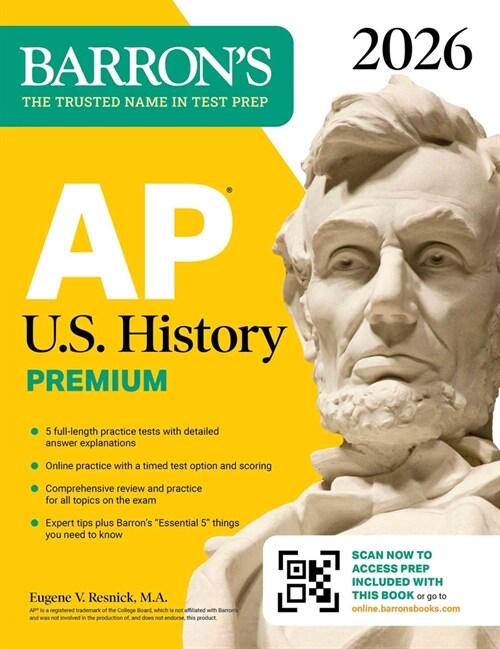 AP U.S. History Premium, 2026: Prep Book with 5 Practice Tests + Comprehensive Review + Online Practice (Paperback)