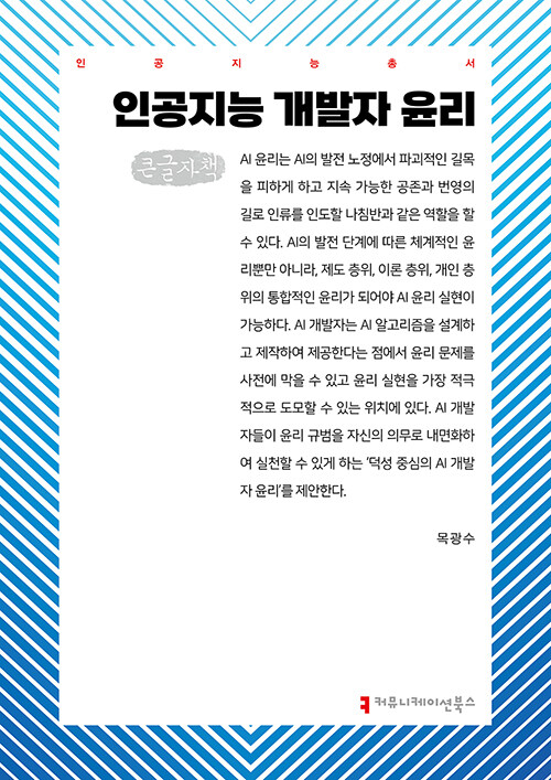 [큰글자책] 인공지능 개발자 윤리