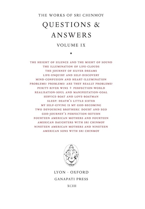 Sri Chinmoy: Answers IX (Hardcover)