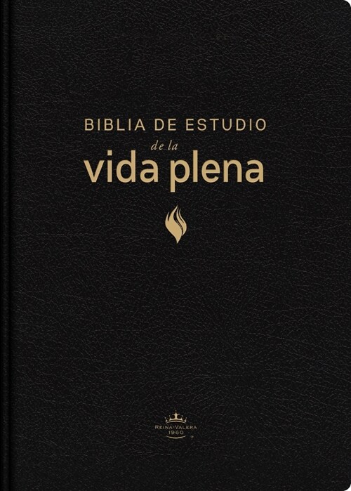 Rvr60, Biblia de Estudio de la Vida Plena, Edici? Cl?ica, Piel Fabricada, Negro, Con ?dice, Palabras de Jes? En Rojo, Comfort Print (Leather, Edicion Clasica)