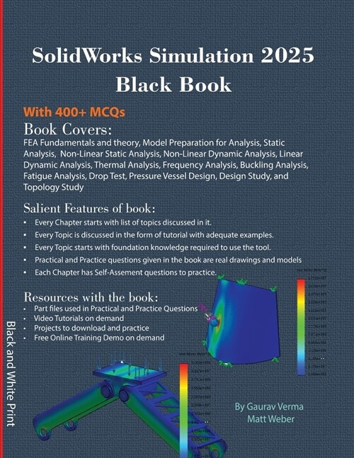 SolidWorks Simulation 2025 Black Book (Paperback, 12)