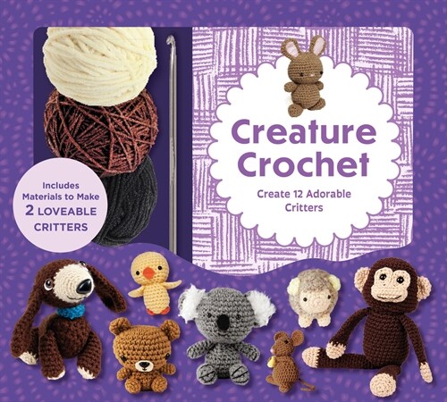 Creature Crochet Kit : Create 12 Adorable Critters - Includes Materials to Make 2 Loveable Critters (Kit)