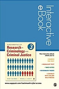 Fundamentals of Research in Criminology and Criminal Justice, Interactive eBook (Paperback, 3)