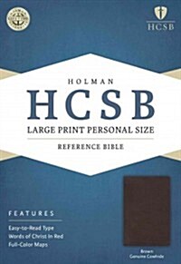 Large Print Personal Size Reference Bible-HCSB (Leather)