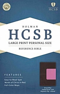Large Print Personal Size Reference Bible-HCSB-Magnetic Flap (Imitation Leather)