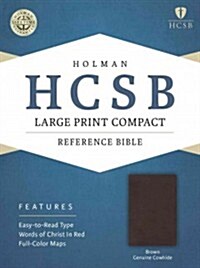 Large Print Compact Reference Bible-HCSB (Leather)