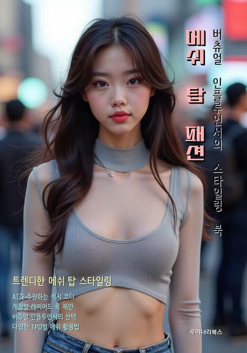 메쉬 탑 패션 버츄얼 인플루언서의 스타일링 북 커버