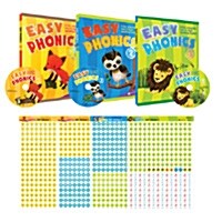 [중고] Easy Phonics 세트 (책 3권 + 세이스티커 4장)