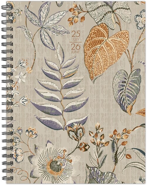 Organic Tapestry Academic July 2025 - June 2026 6.5 X 8.5 Weekly Monthly Softcover Planner (Spiral)