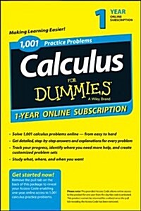 1,001 Calculus Practice Problems for Dummies Access Code Car (Paperback)