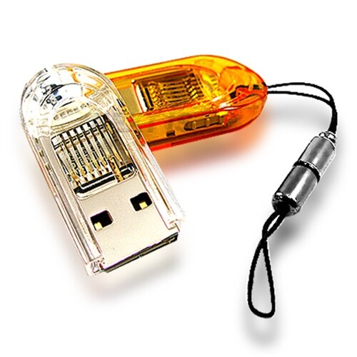 [착불]T-Flash USB 카드 투명리더기/microSD리더기/마이크로/USB리더기
