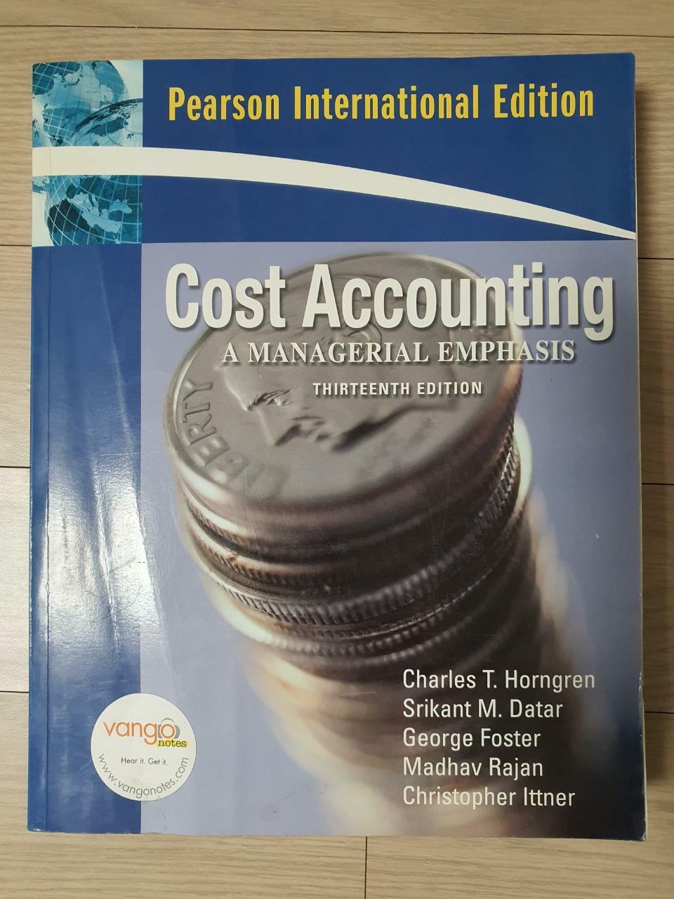 [중고] Cost Accounting (Paperback, 13th International Edition)