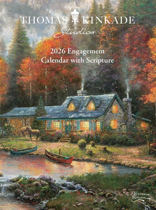 Thomas Kinkade Studios 2026 Monthly/Weekly Engagement Calendar with Scripture (Desk)