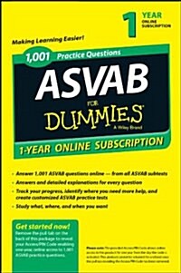 1,001 ASVAB Practice Questions for Dummies Access Code (Paperback)